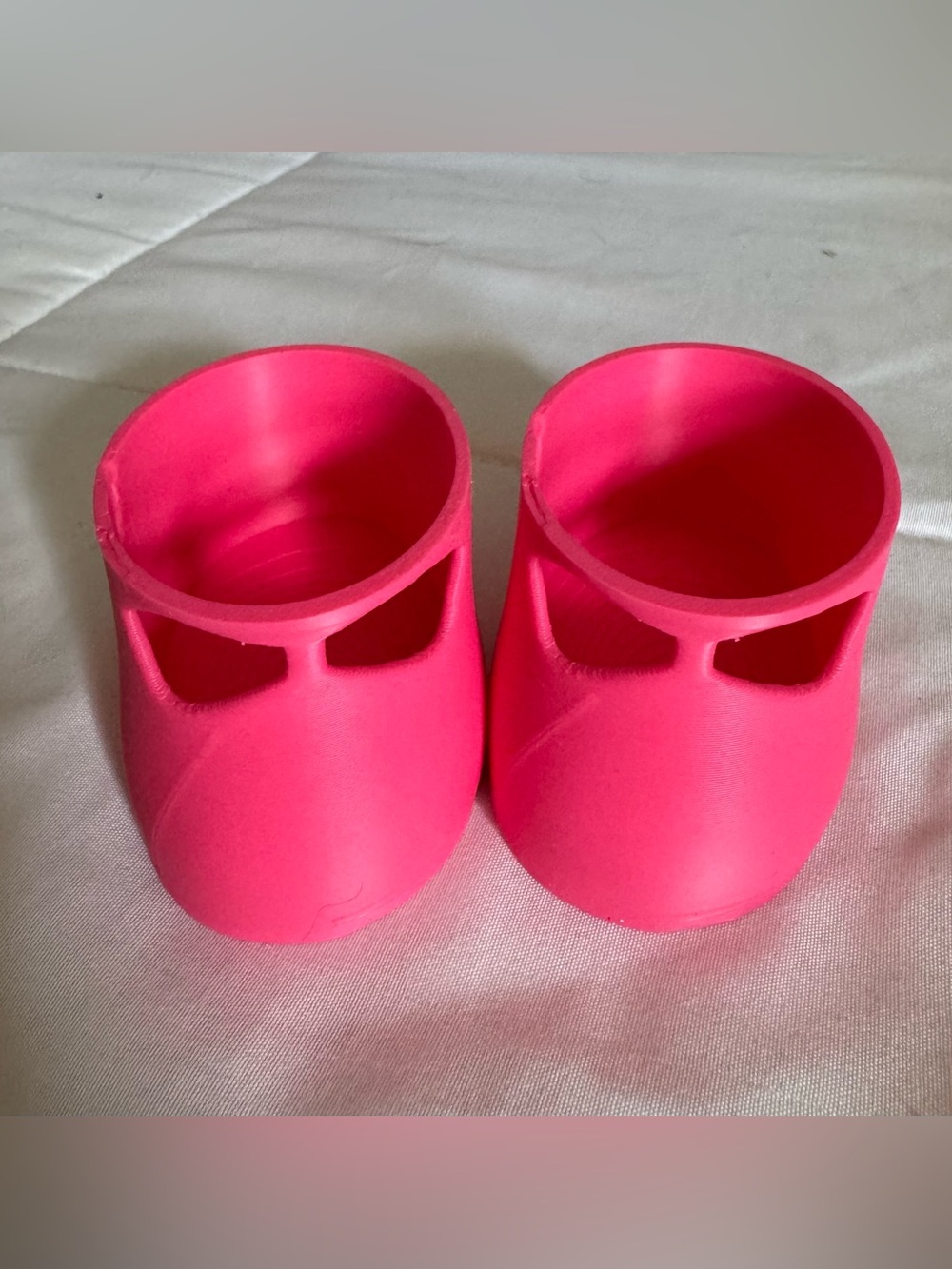3D printed Mary Jane doll shoes - will fit Cabbage Patch dolls - HOT PINK